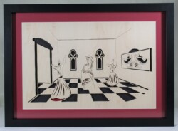 22 x 16 Sufi Dancers Scene<br>I saw Sufi dancers in worship. They whirl as individuals but...