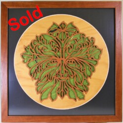 16 x 16 Leaf Green Man<br>This leafy green man perfectly celebrates the handmade paper...